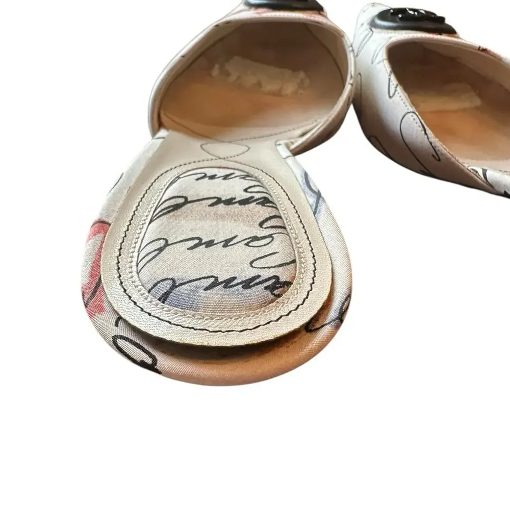 Vintage Y2K Chanel Script-Print CC Logo Women’s Mules Size 38 - Picture 11 of 15